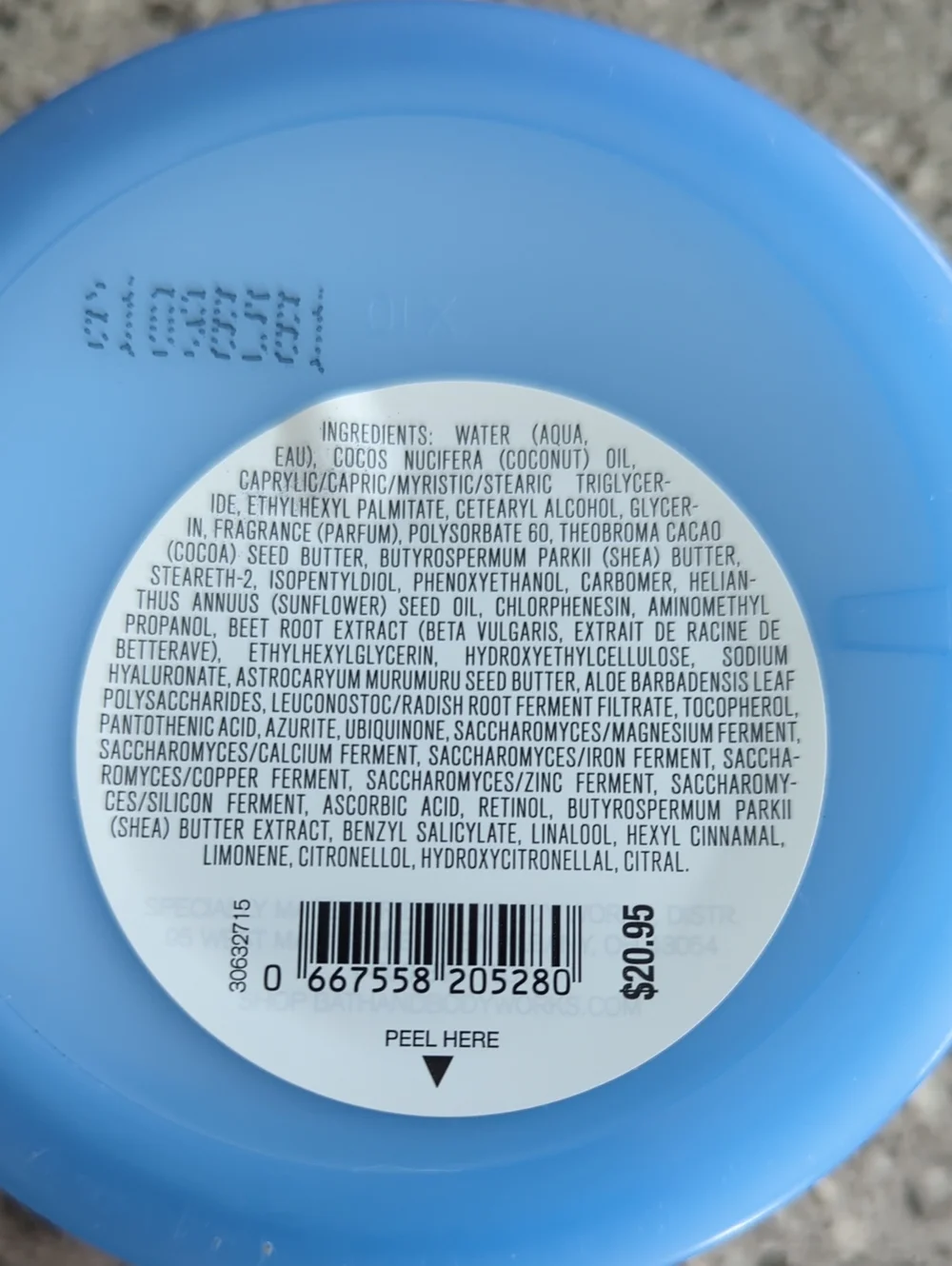 Bath & Body Works Ultra Hydration Water Body Butter 6.5 OZ